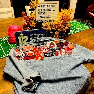 Custom Made College or NFL fall jean jacket